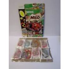 Nestle 2004 MILO The Incredibles Cereal Box empty Set of 8 Character Tags BNIP