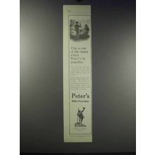 1913 Peter's Milk Chocolate Ad - Popular