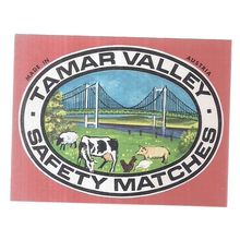 TAMAR VALLEY SAFETY MATCHES label roughly 9 x 7 cms =
