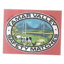 TAMAR VALLEY SAFETY MATCHES label roughly 9 x 7 cms