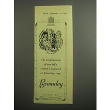 1948 Bronnley Soap Ad - The craftsmanship of over half a century is expressed