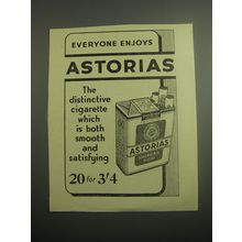 1948 State Express Astorias Cigarettes Ad - Everyone Enjoys Astorias