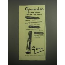 1948 Goya Grandee Lipstick Ad - Grandee a new lipstick for the new beauty