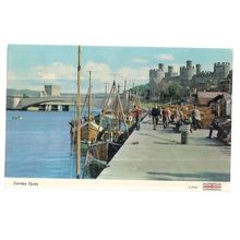 THE QUAY, CONWY, Gwynedd, Wales used postcard by Dennis 1982 pm #