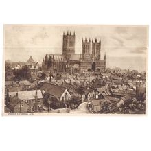LINCOLN CATHEDRAL.. unused vintage postcard by Harvey Barton =