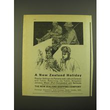 1967 New Zealand Shipping Company Ad - A New Zealand Holiday