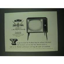 1956 Du Mont Thorndyke Television Ad - Du Mont Recognized