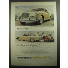 1956 Studebaker Golden Hawk Car Ad - Sports car fun.. for the practical family