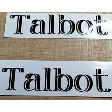2 x Talbot Bonnet Vinyl Decal, Shadow Effect Sticker Talbot Express Motorhome