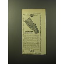 1960 Chipp Fashion Advertisement - Slender Line Odd Trousers