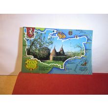map of KENT used postcard Colourmaster c.1982 pm =