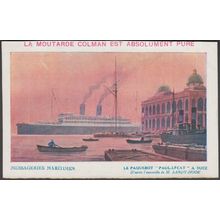 Paquebot Paul Lecat à Suez, c.1910s - Messageries Maritimes CPA