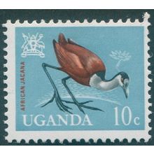 Uganda 1965 10c African Jacana SG114 MNH