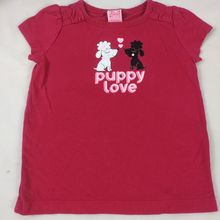 Target Girls Toddler Red Short Sleeve Shirt "Puppy Love" Sz 3T
