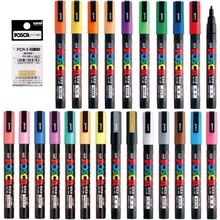 Posca Marker Acrylic Paint Pens Fine Point Tip Width 0.9-1.3Mm 24 Colors PC-3M,