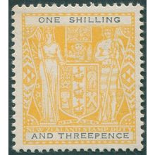 New Zealand 1956 1s.3d. yellow & black Wmk upright Postal Fiscal SGF217 MNH