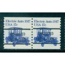 1906a 17c Electric Auto Fine MNH Dry Gum Gap Pair PreCnx Type A W0197