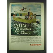 1970 Johnson Sea-Horse 115 and 85 Outboard Motors Ad - Go V-4 for the boldest