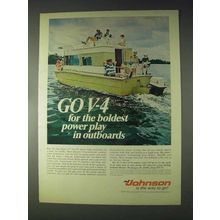 1970 Johnson Outboard Motor Ad - Go V-4