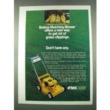 1974 FMC Bolens Mulching Mower Ad - Get rid of Grass