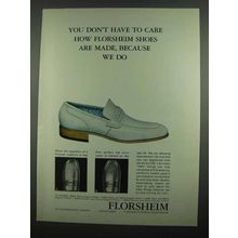 1974 Florsheim Riviera Shoe Ad - Don't Have to Care