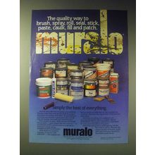 1989 Muralo Paints Ad - The quality way to brush, spray, roll, seal, stick