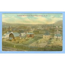 New York Atlanta Looking North From Dutch Hill View Of Old Houses Yards RR~332
