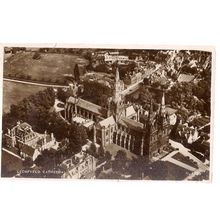 LICHFIELD CATHEDRAL .used. postcard RP by Valentine.. 1958 postmark #