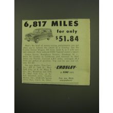 1949 Crosley Station Wagon Ad - 6,817 miles for only $51.84