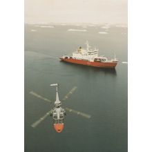 HMS Endurance Ice Patrol Ship Helicopter in Antarctica 1999 Postcard