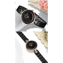 New Women’s Black Rhinestone Fashion Analog Watch