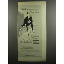 1953 Society Brand Golden Valley Flannel Ad - Perfect for every hour