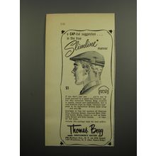 1955 Thomas Begg Slimline Cap Ad - A Cap-ital suggestion
