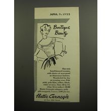 1955 Hattie Carnegie Sweater Ad - Boutique Beauty