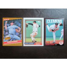 Three (3) Roger Clemens Baseball Cards (See Pictures and Description Below)