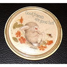HALLMARK VINTAGE BUNNY DISC,-GOOD FRIENDS ARE GOOD FUN