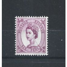 GB.SG579 6d Deep Claret.Mounted Mint.Jul25