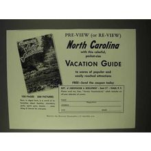 1954 North Carolina Tourism Ad - Pre-View or Re-View