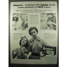 1954 Niagara Instant Laundry Starch Ad - Amazing