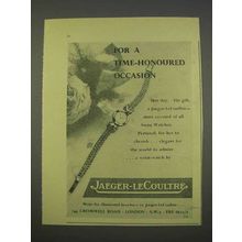 1955 Jaeger-LeCoultre Watch Ad - Time-Honoured