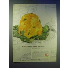 1955 Jell-O Lemon Flavor Ad - Pretty-Pepper Salad
