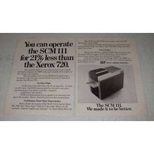 1970 SCM 111 Copier Ad - Operate For Less Than Xerox
