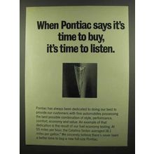 1974 Pontiac Car Ad - When Pontiac Says Time to Buy