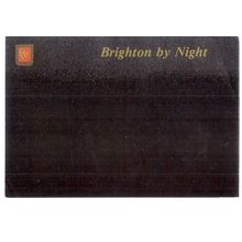 BRIGHTON BY NIGHT, SUSSEX used vintage postcard 1987 postmark =