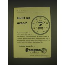 1955 Crompton Battery Ad - Built-up area?