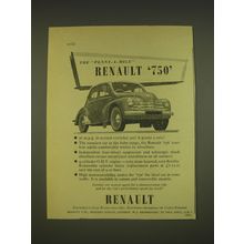 1955 Renault 750 Car Ad - The Penny-a-mile Renault 750