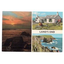 multiview, LAND'S END, CORNWALL used vintage postcard by John Hinde 1971 pm #