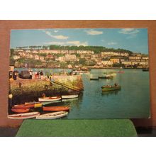 FOWEY from POLRUAN HARBOUR, CORNWALL used postcard 1974 pm Colourmaster =