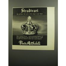 1952 Prince Matchabelli Stradivari Perfume Advertisement