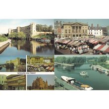 Newark On Trent Nottingham River Ships Market 4x Postcard s